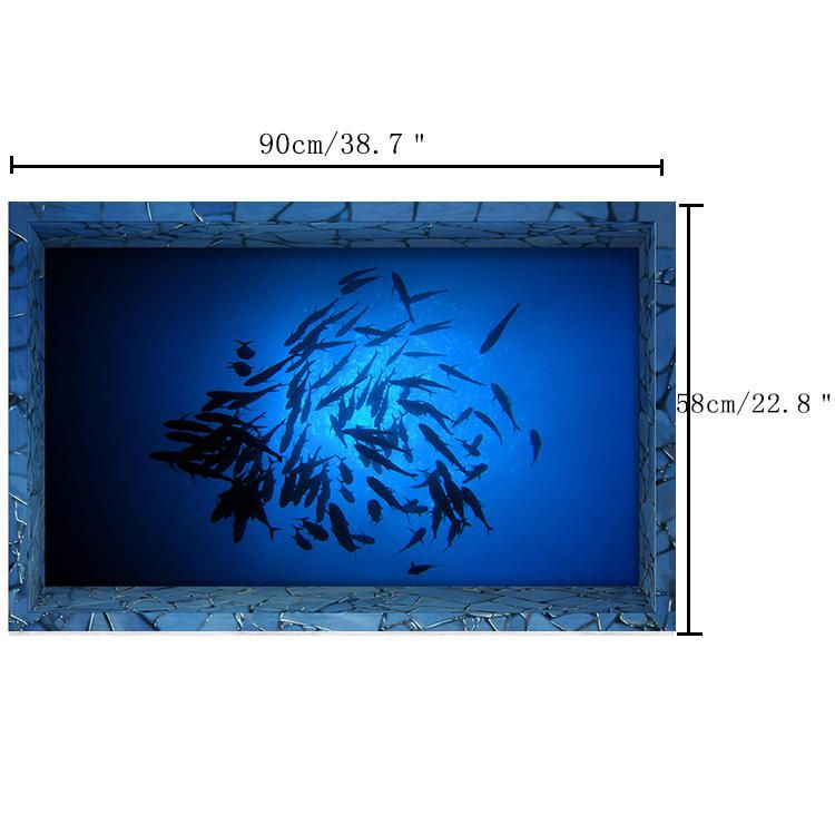 Pag 3d Baño Antideslizante Patrón De Peces De Mar Impermeable Pegatina De Suelo Lavable Decoración De La Habitación De Ducha