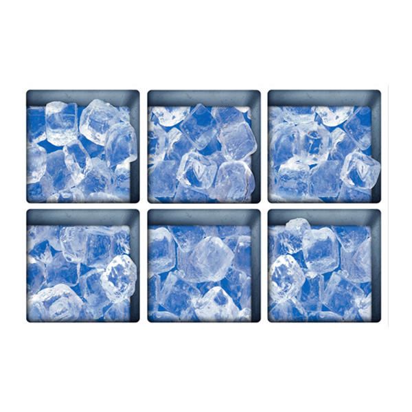 Pag 6pcs 13x13cm Patrón De Hielo 3d Antideslizante Etiqueta De Bañera Impermeable