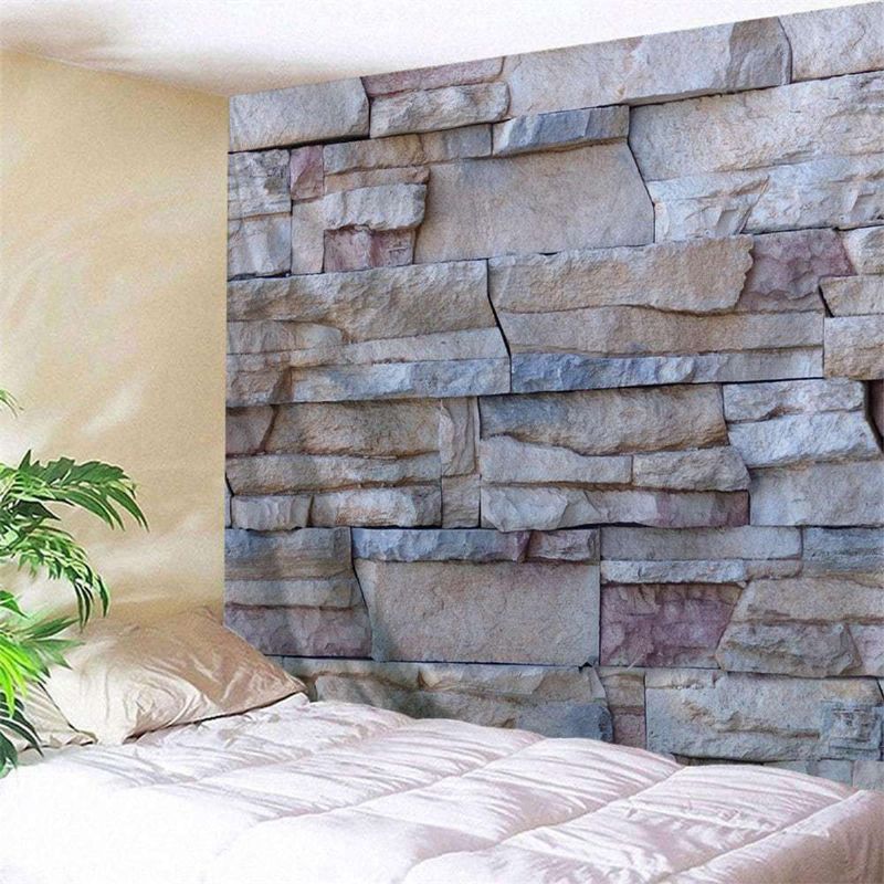 Patrón De Piedra De Ladrillo 3d Tapiz Psicodélico Colcha Para Colgar En La Pared Decoraciones Para Colgar En La Pared