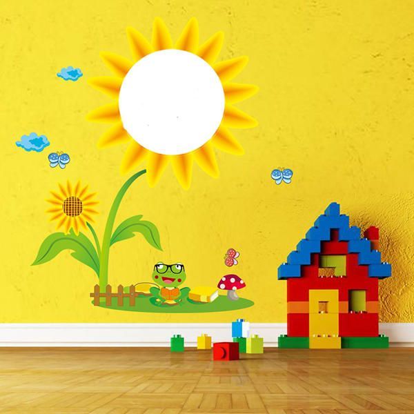 Pegatina De Pared Lavable Creativa Para Niños Decoración De Habitación De Bloc De Dibujo De Girasol