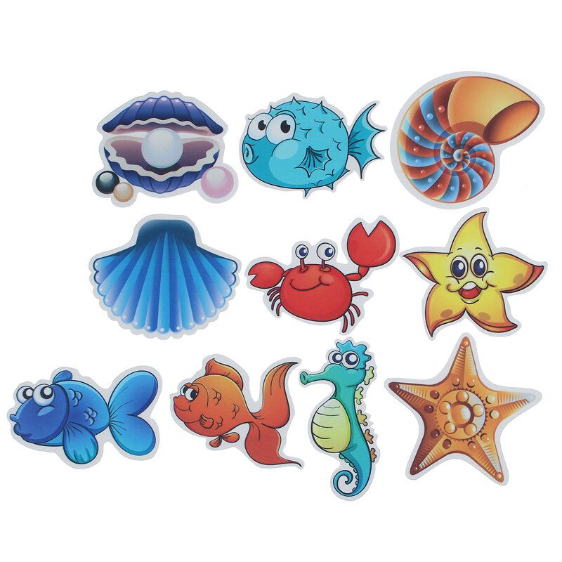 Pegatinas Antideslizantes Para Bañera Baby Shower Pegatina Impermeable Ocean Fish Adhesivo Antideslizante Decoración De Baño