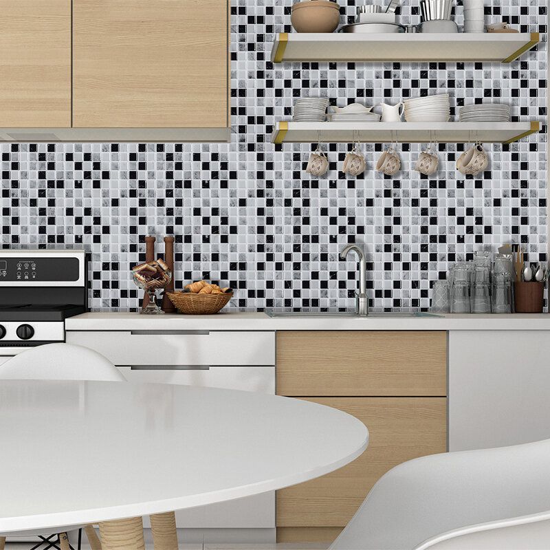 Pegatinas De Pared 3d Azulejos De Cocina Baño Cubierta Impermeable Autoadhesiva Extraíble Ladrillo De Imitación