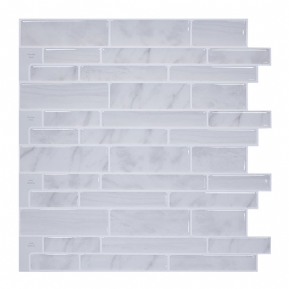 Pegatinas De Pared 3d Azulejos De Cocina Baño Etiqueta Autoadhesiva De La Cubierta 12x12 Pulgada