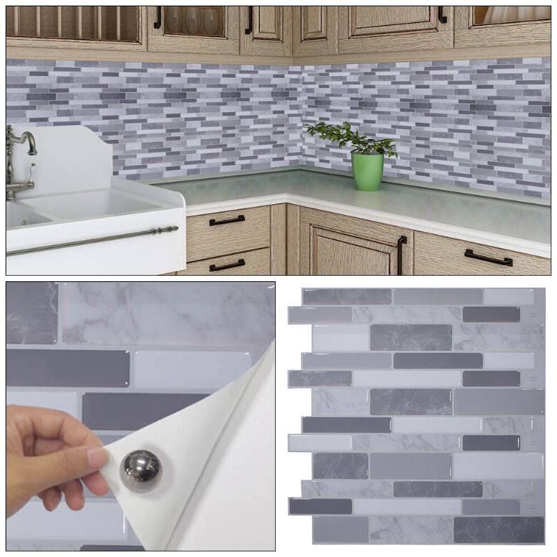 Pegatinas De Pared 3d Azulejos De Cocina Baño Etiqueta Autoadhesiva De La Cubierta 12x12 Pulgada