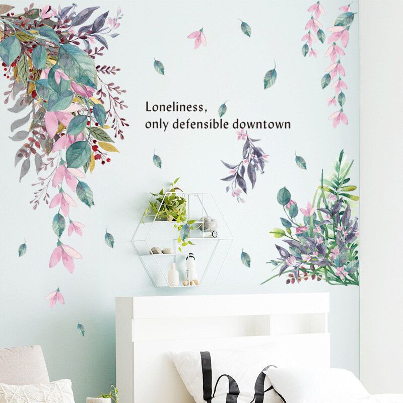 Pegatinas De Pared Creativas De Hojas Verdes Para Dormitorio Sala De Estar Comedor Cocina Habitación De Niños Calcomanías De Vinilo Para Pared Diy Murales De Puerta