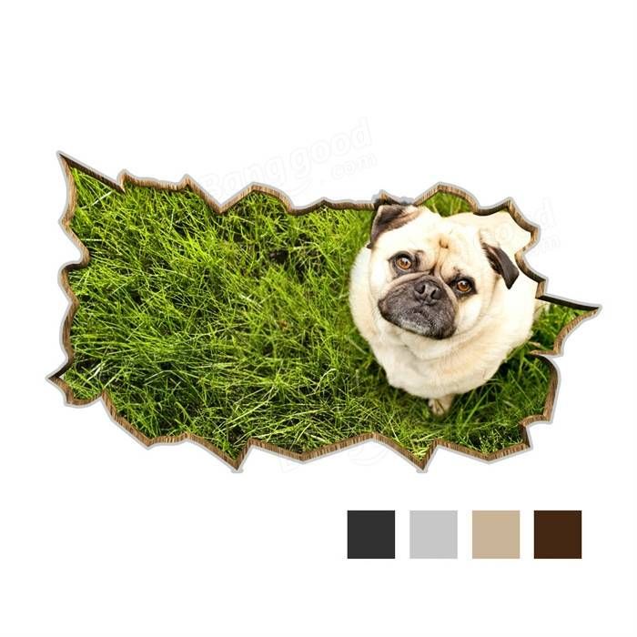 Perro Mascota Césped Pag Sticker 3d Adhesivo De Escritorio Pegatinas De Pared Hogar Pared Escritorio Decoración De Mesa Regalo