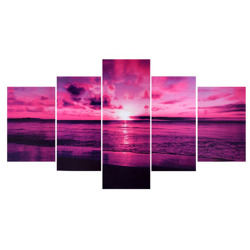 Purple Sea Sunset Modern Frameless Hd Canvas Print Home Art Wall Picture Poster Pinturas De Pared