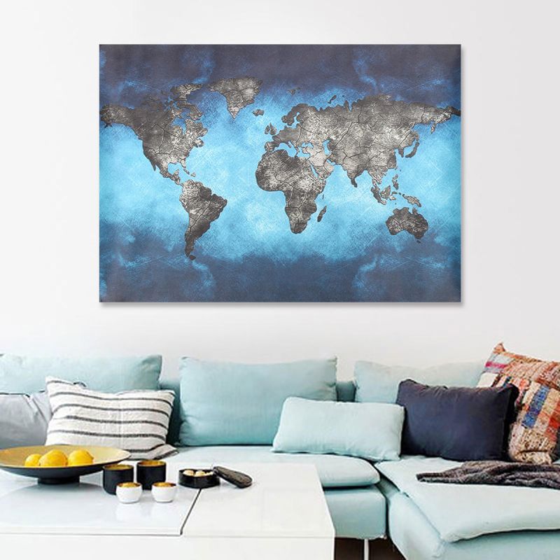 Retro World Map Pinturas En Lienzo Imagen Impresa Sin Marco Mural De Pared Para El Hogar Decoración Artística