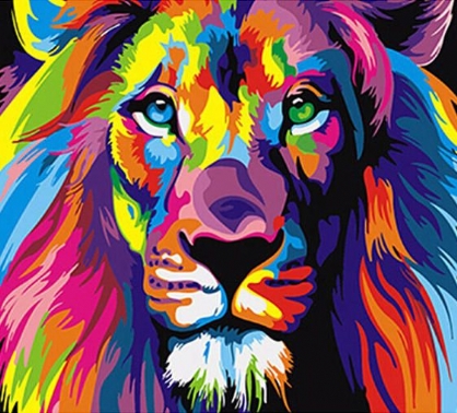 Sin Marco Colorido León Animales Pintura Abstracta Diy Pintura Digital Por Números Imagen De Arte De Pared Moderno Para Arte De Pared Del Hogar