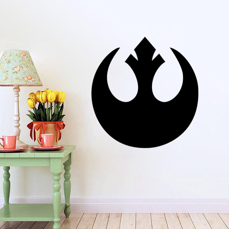 W-1 Star Wars Adhesivos De Pared Removibles - Negro