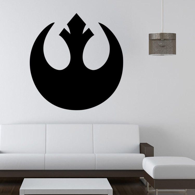 W-1 Star Wars Adhesivos De Pared Removibles - Negro