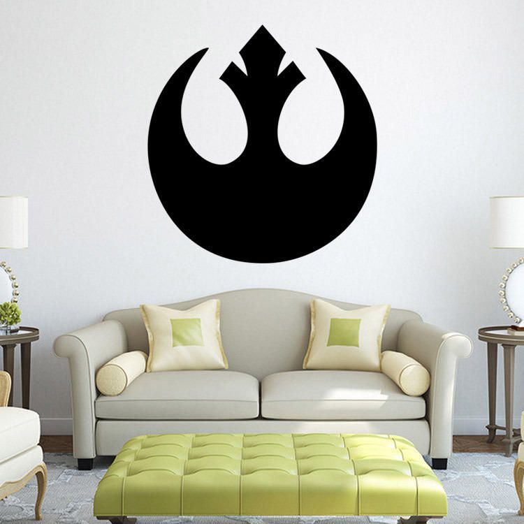 W-1 Star Wars Adhesivos De Pared Removibles - Negro