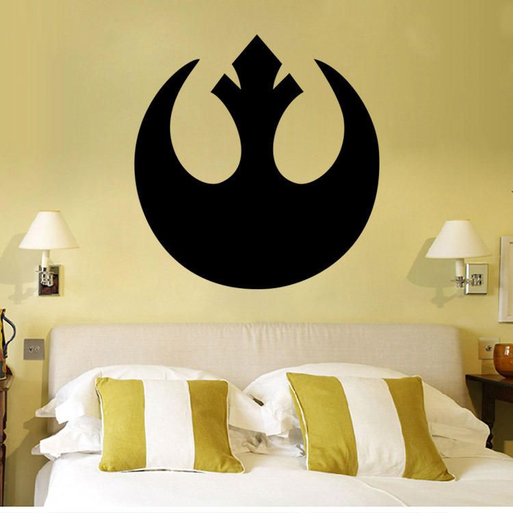 W-1 Star Wars Adhesivos De Pared Removibles - Negro