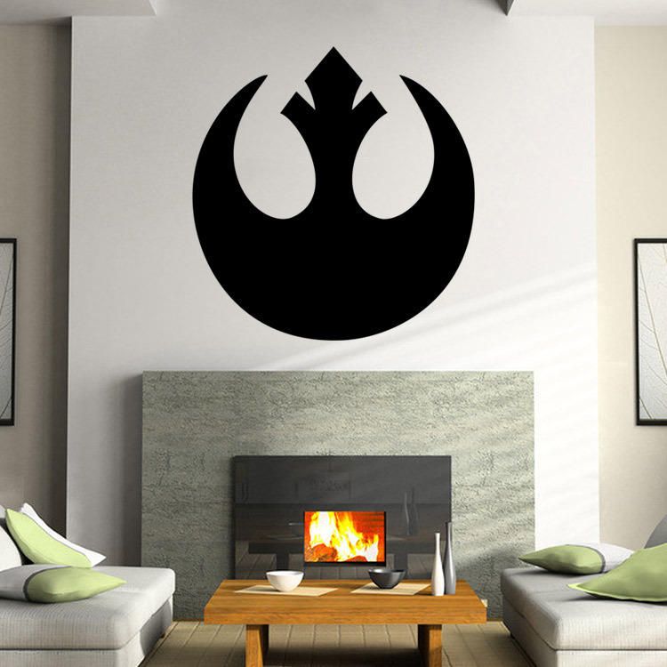 W-1 Star Wars Adhesivos De Pared Removibles - Negro