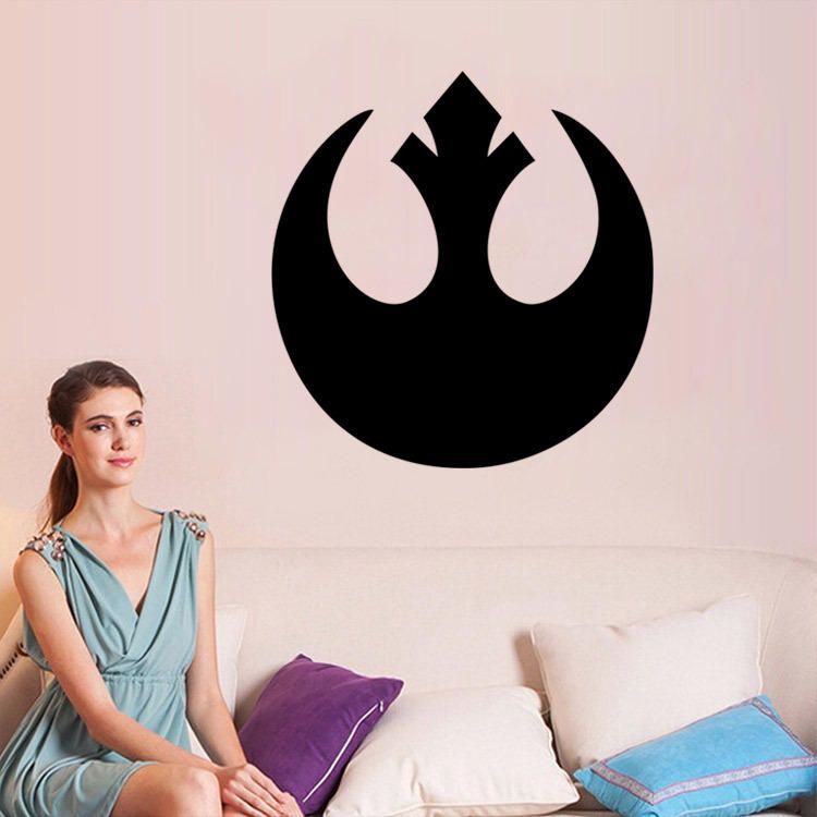 W-1 Star Wars Adhesivos De Pared Removibles - Negro