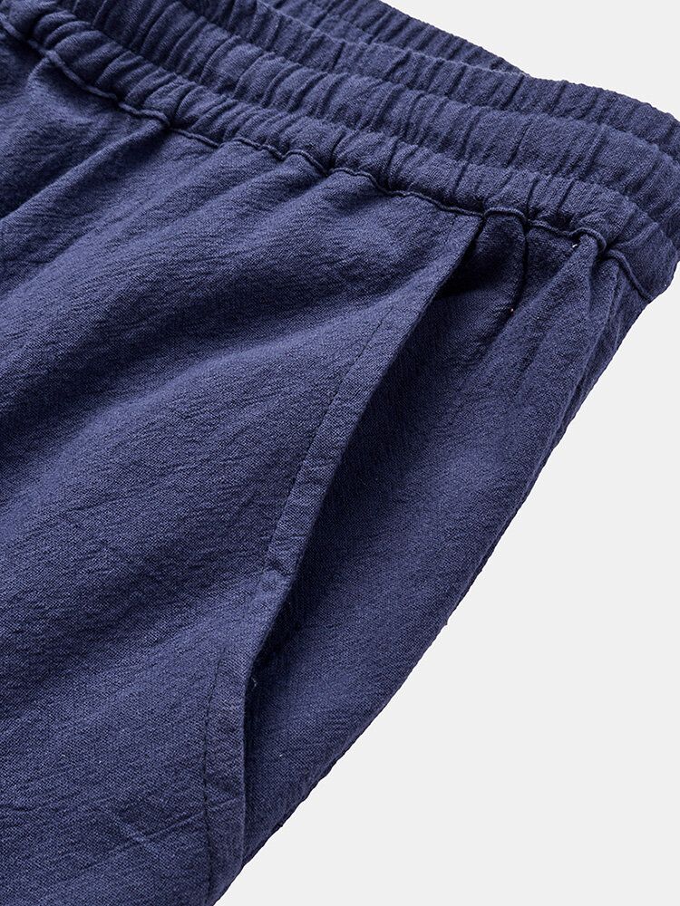 Pantalón Recto Largo Liso 100% Algodón Para Hombre