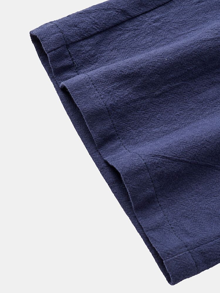 Pantalón Recto Largo Liso 100% Algodón Para Hombre