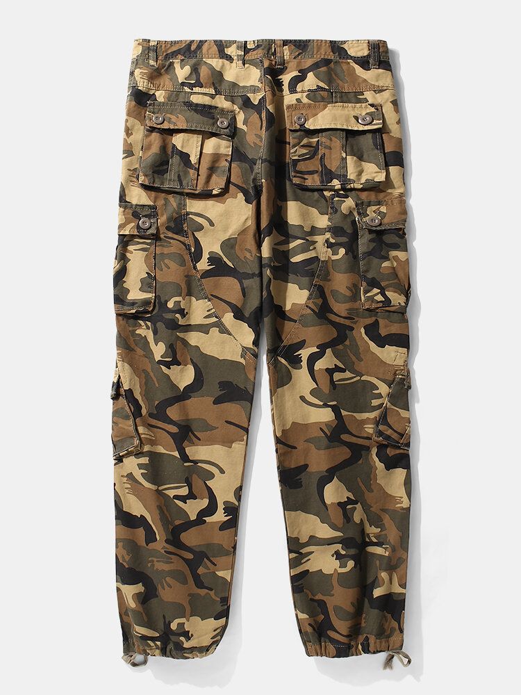 Pantalones Cargo De Camuflaje Utility Street 100% Algodón Para Hombre