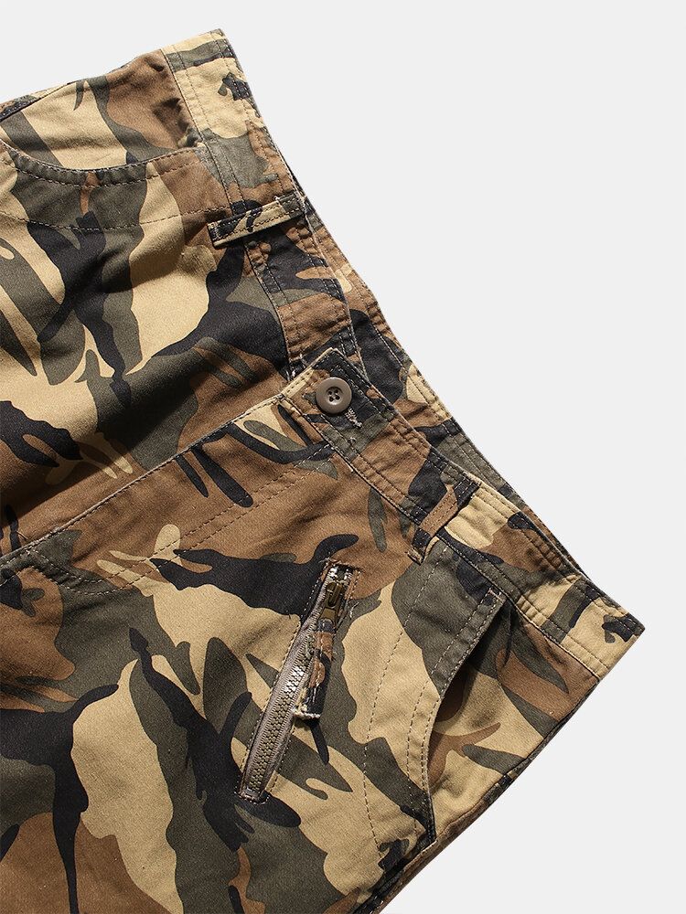 Pantalones Cargo De Camuflaje Utility Street 100% Algodón Para Hombre