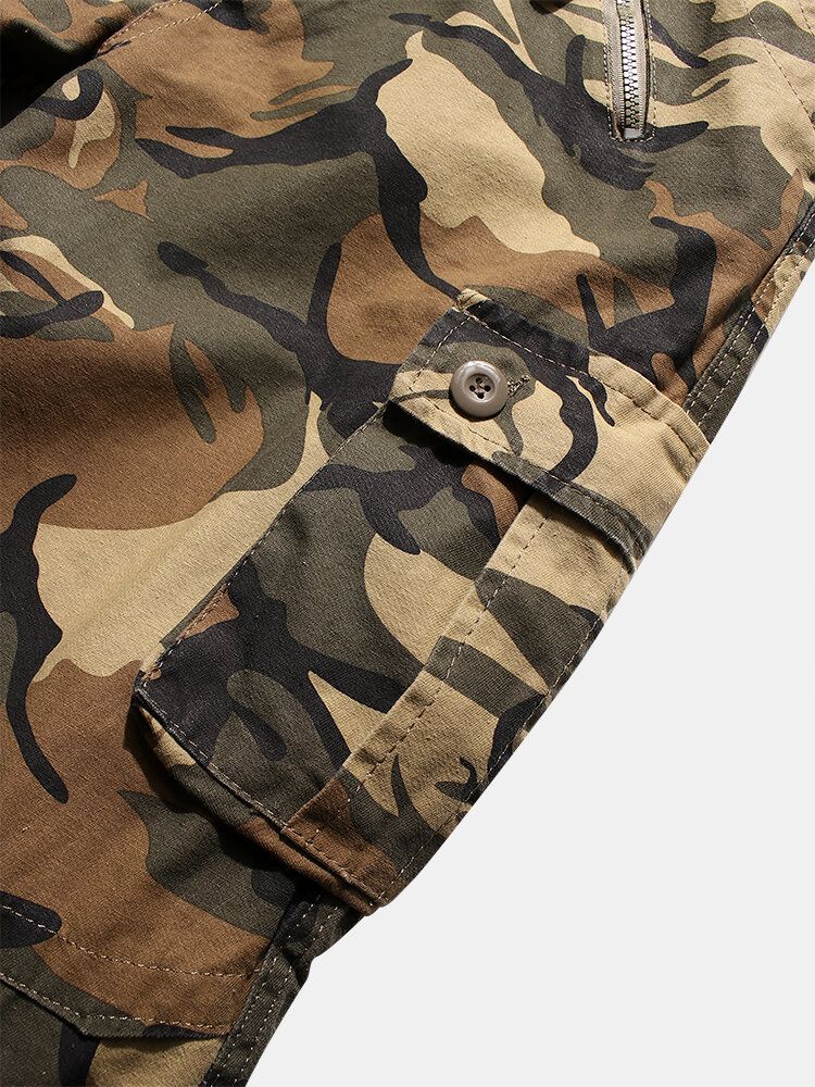 Pantalones Cargo De Camuflaje Utility Street 100% Algodón Para Hombre