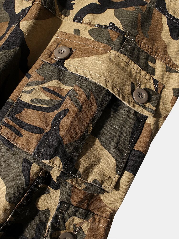 Pantalones Cargo De Camuflaje Utility Street 100% Algodón Para Hombre