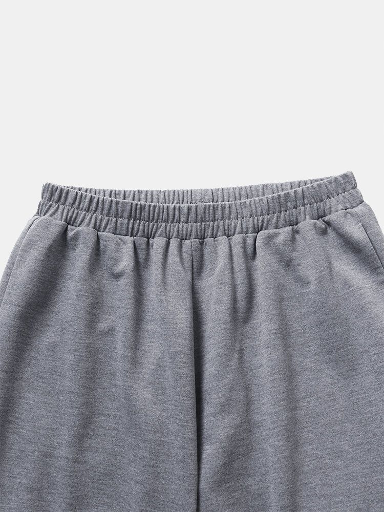 Pantalones Cargo Casuales Con Bolsillo En La Cintura Elástica De Color Sólido Para Mujer