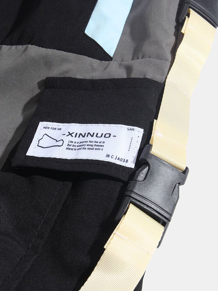 Pantalones Cargo De Cintura Elástica Con Cordón De Color En Contraste Para Hombre Con Bolsillo