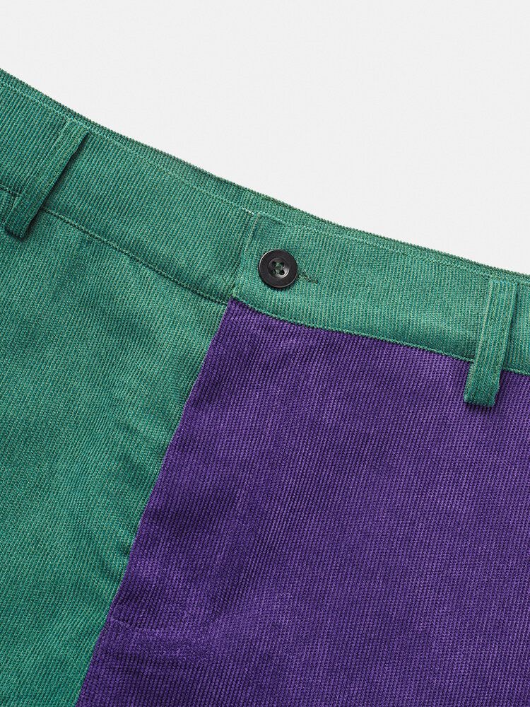 Pantalones Cargo Con Bolsillo De Color En Contraste Para Hombre Hasta El Tobillo