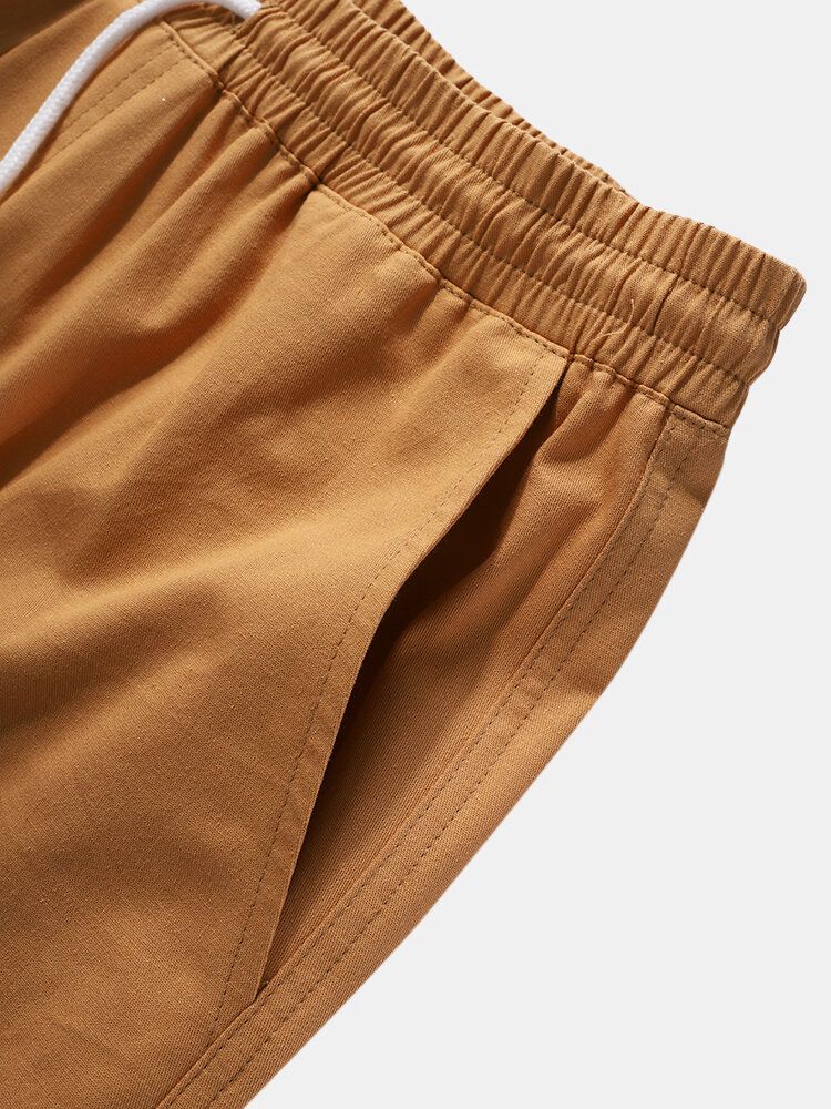 Pantalones Cargo Con Puños Y Ajuste Relajado 100% Algodón Para Hombre