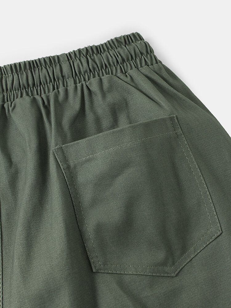 Pantalones Cargo Para Hombre De Dibujos Animados Con Estampado De Anime De Algodón Con Cordón Y Pies Con Bolsillo