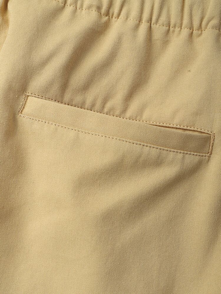 Pantalones Casuales De Color Sólido Con Cremallera Y Bolsillo De Algodón 100% Para Hombre