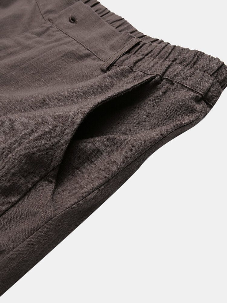 Pantalones Casuales De Yoga Sueltos De Pierna Ancha Transpirables Ligeros De Algodón Para Hombre