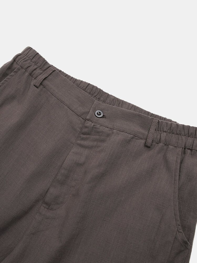 Pantalones Casuales De Yoga Sueltos De Pierna Ancha Transpirables Ligeros De Algodón Para Hombre