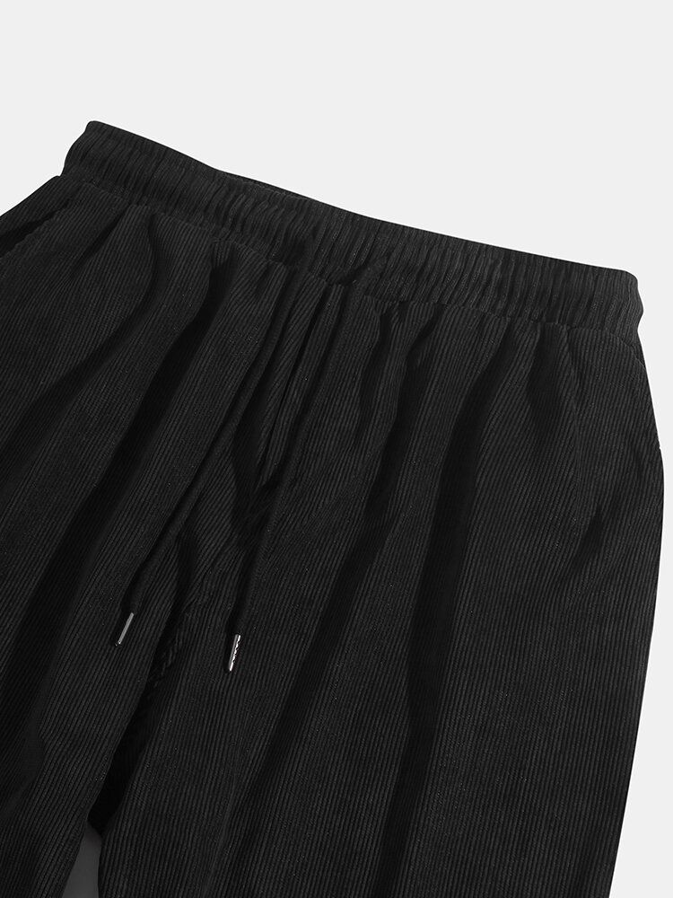 Pantalones De Chándal Ajustables Con Cordón Y Bordado De Letras Para Hombre Con Bolsillo