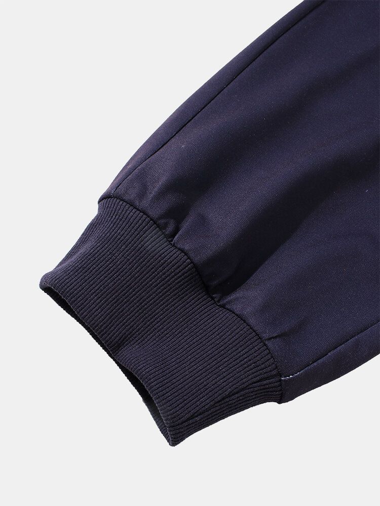 Pantalones De Chándal De Cintura Con Cordón De Dos Tonos Ombre Para Hombre