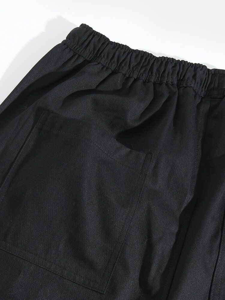 Pantalones De Chándal Tipo Cargo Con Cordón Elástico En El Tobillo De Algodón Con Cinta Lateral X