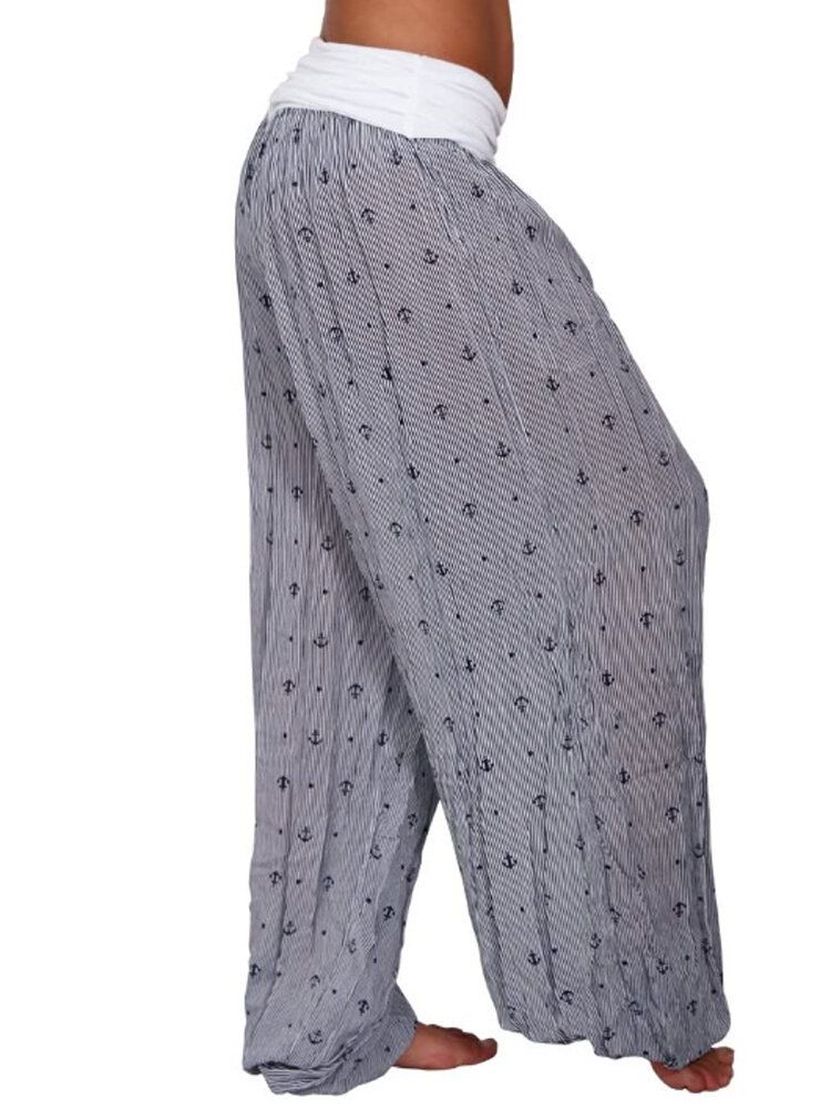 Pantalones Harem Deportivos De Yoga Con Estampado Floral Suelto De Cintura Alta Causal