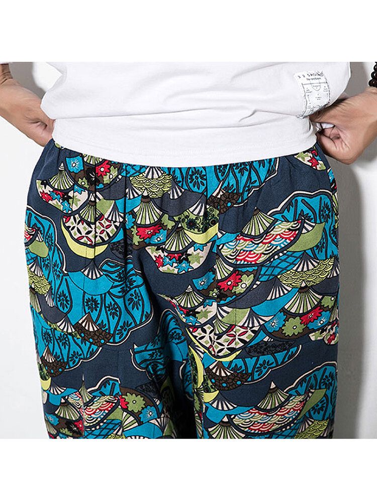 Pantalones Harén Vintage De Lino De Algodón Para Hombre Pantalones Anchos De Hip Hop