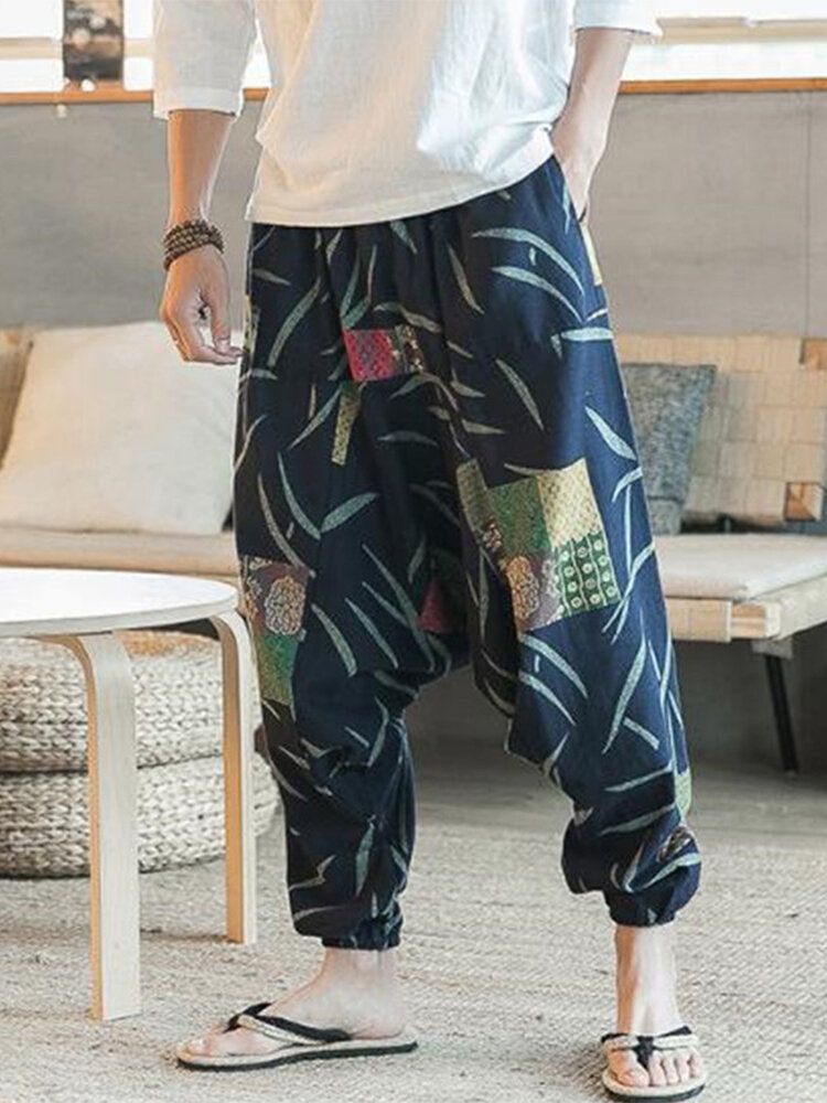 Pantalones Holgados De Yoga Con Estampado Floral Estampado Étnico Para Hombre