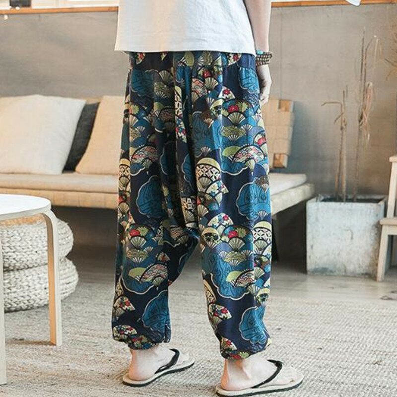 Pantalones Holgados De Yoga Con Estampado Floral Estampado Étnico Para Hombre