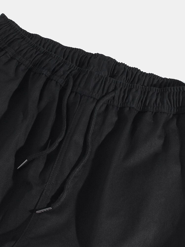 Pantalones De Jogging Cargo Con Cordón Elástico En El Tobillo Con Apliques De Múltiples Bolsillos Para Hombre