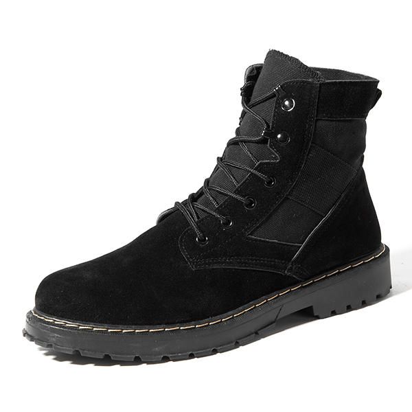 Botas Altas De Lona Estilo Militar Cómodas Para Hombre