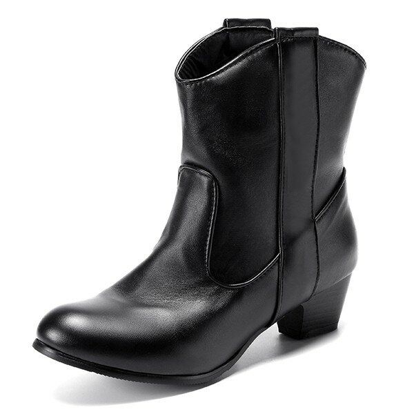 Botas Cortas Para Mujer Botas Cómodas De Tacón Alto Informales Al Aire Libre