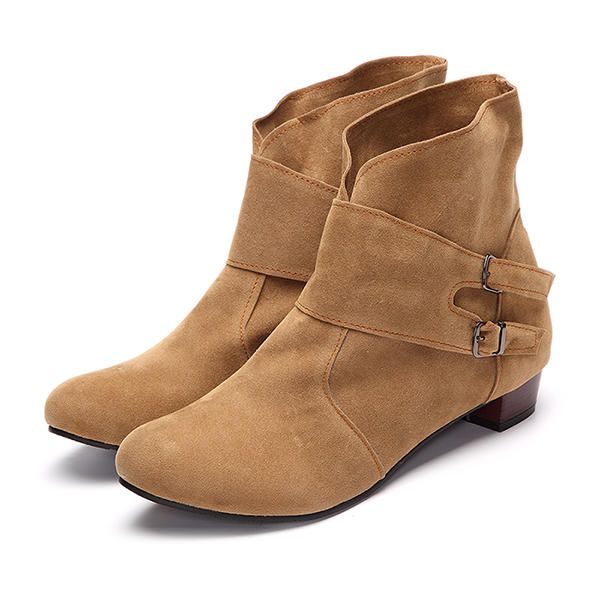 Botas Cortas Para Mujer Zapatos Casuales De Tacón Alto Para Exteriores