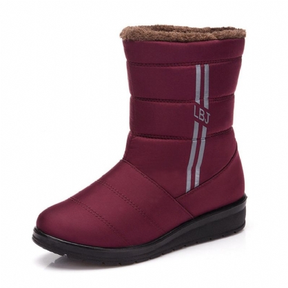 Botas De Invierno Cálidas Botas De Nieve Impermeables De Piel De Felpa Para Mujer