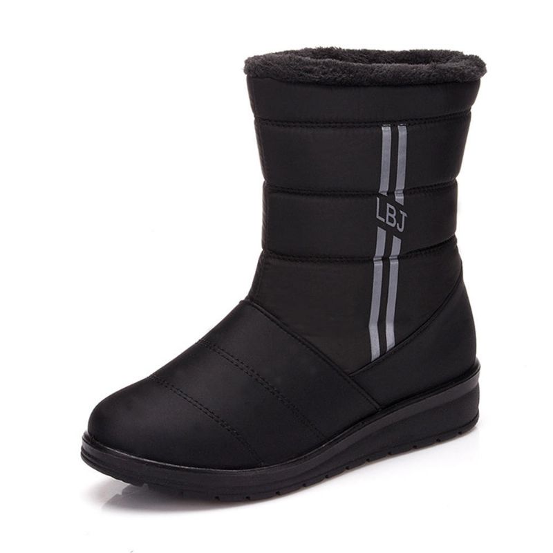 Botas De Invierno Cálidas Botas De Nieve Impermeables De Piel De Felpa Para Mujer