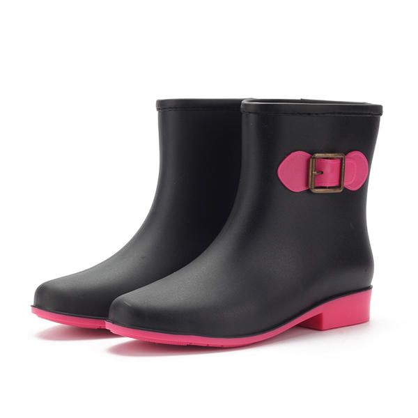 Botas De Lluvia Para Mujer Botas Cortas De Tobillo Antideslizantes Impermeables Informales