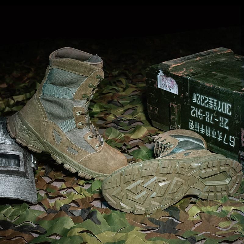 Botas De Media Pantorrilla Militares Al Aire Libre Resistentes Al Desgaste Impermeables Para Hombres