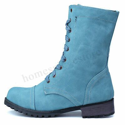 Botas De Media Pantorrilla Retro Con Punta Redonda Para Motocicleta De Talla Grande Para Mujer