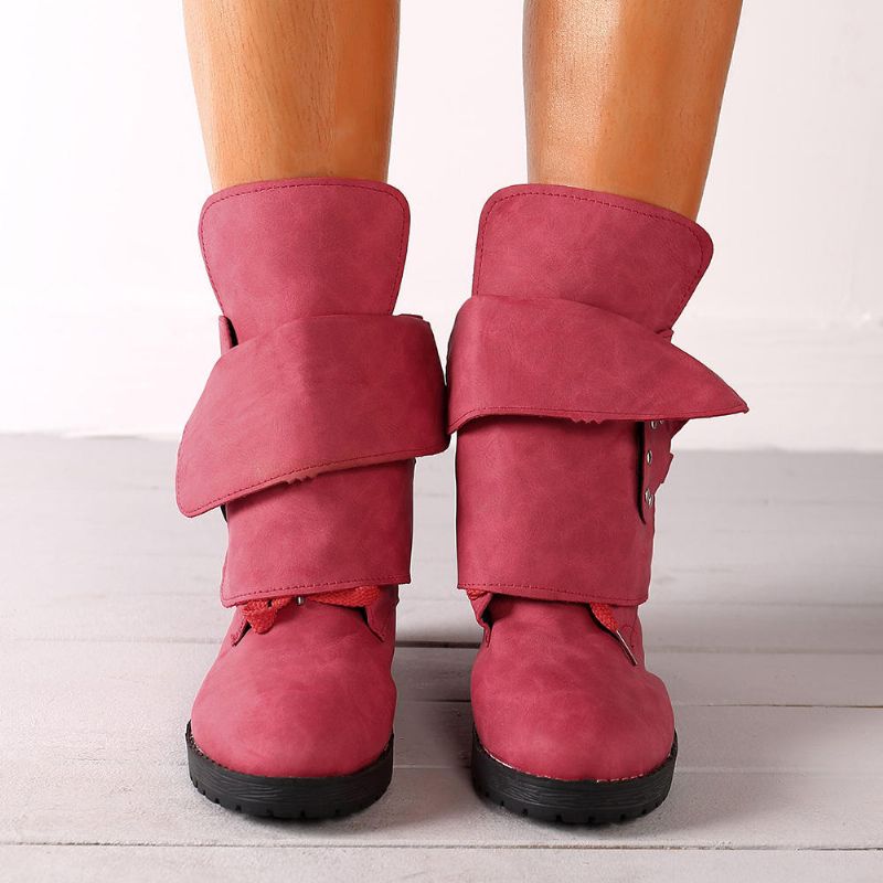 Botas De Mujer Con Hebilla Ajustable En El Tobillo